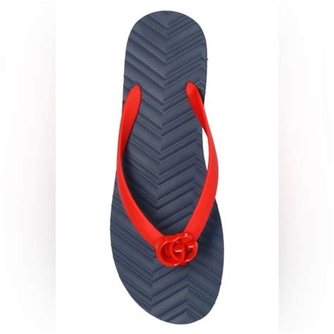 gucci supreme flip flops|gucci marmont flip flops.